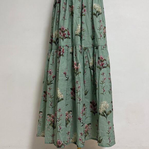 Agua by Agua Bendita Lima green linen extra long dress - Picture 11 of 15